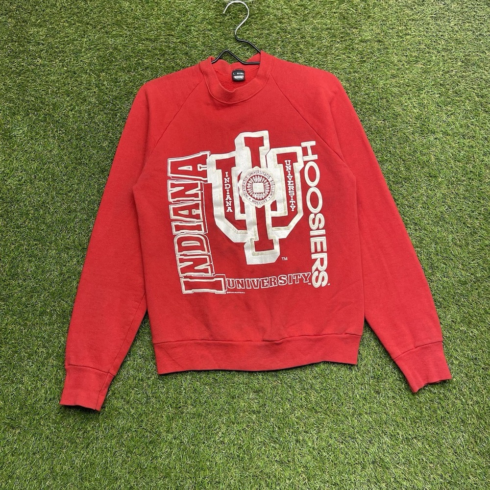 Vintage Indiana Hoosiers Sweatshirt Mens Large Crewneck Sports 90s Lightweight